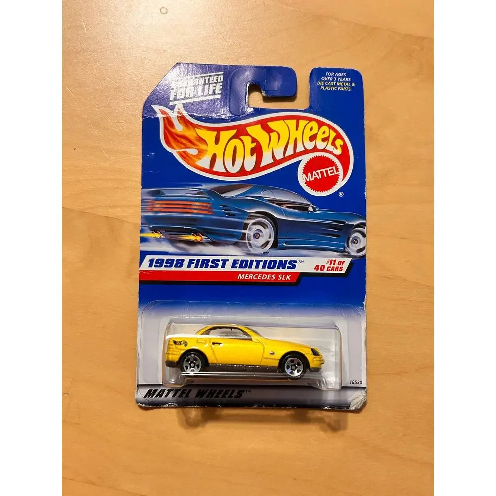 Hot Wheels 1998 First Editions Mercedes SLK Yellow Die Cast Car #11 of 40